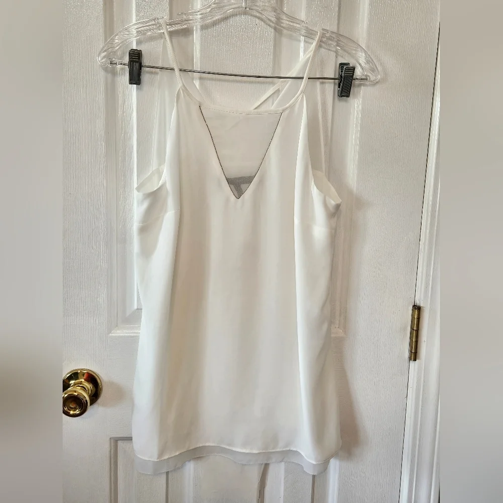 White House Black Market White Camisole Top Extra Small